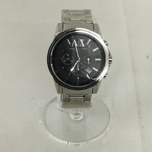 アルマーニエクスチェンジ ARMANI EXCHANGE 腕時計 アナログ（クォーツ式） AX2084 ロゴ、文字 銀 / シルバー / X 黒 / ブラック /  メンズ USED 古着 中古 10129443