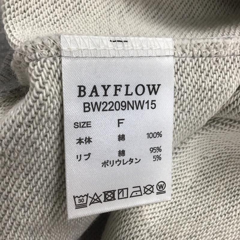 ベイフロー BAYFLOW トレーナー 長袖 カラークルーネックスウェット タグ付 FREE 無地 灰 / グレー /  レディース USED 古着 中古 10147766