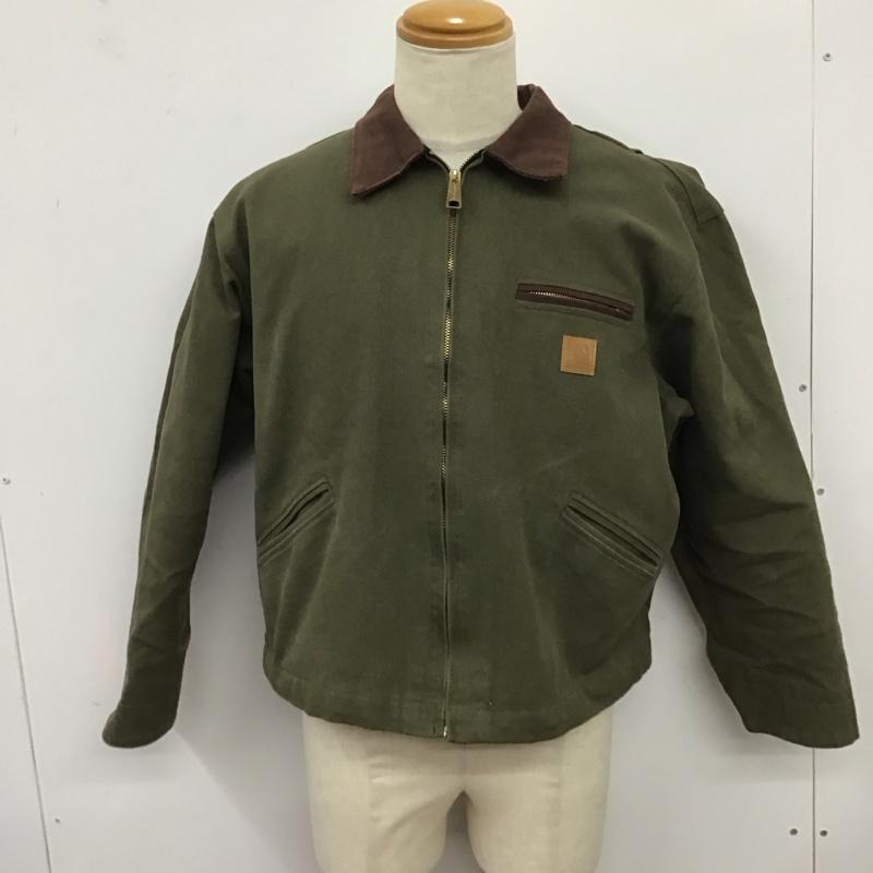 カーハート Carhartt ジャケット、上着 ジャケット、ブレザー ジップアップジャケット ジャンパー ジャケット カジュアルジャケット アウター M ロゴ、文字 カーキ / カーキ /  メンズ USED 古着 中古 10124237