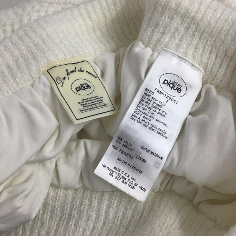 ジェラートピケ gelato pique ウェア ウェア PWNT182062 ルームウェア ガウン カーディガン ニットパンツ ショートパンツ セット FREE  白 / ホワイト /  レディース USED 古着 中古 10147164