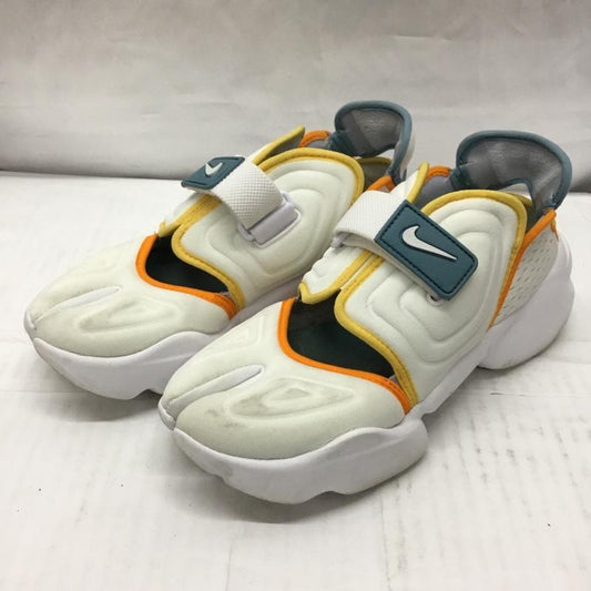 ナイキ NIKE スニーカー スニーカー DJ4669-100 W AQUA RIFT 24cm 24.0cm ワンポイント 白 / ホワイト / X 橙 / オレンジ / X 黄 / イエロー / X 水色 / ライトブルー /  レディース USED 古着 中古 10106284