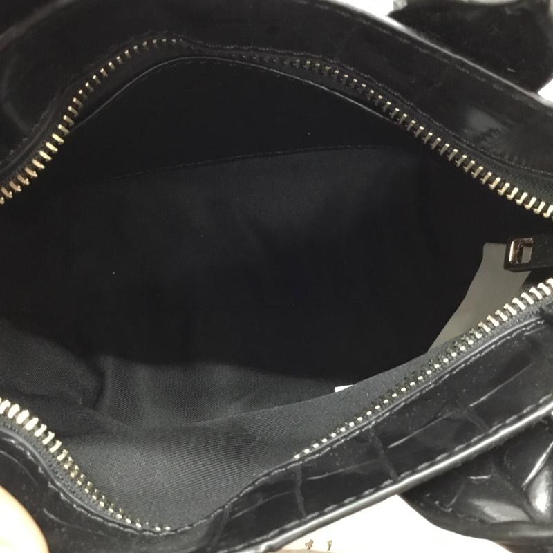 ザラ ZARA ハンドバッグ ハンドバッグ 6323 810 040 ショルダー 2WAY クロコダイル調 タグ付き  黒 / ブラック /  レディース USED 古着 中古 10110518