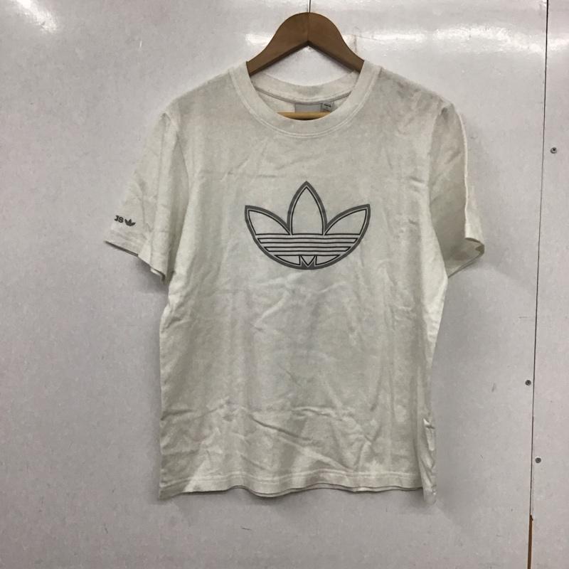 アディダス adidas Tシャツ 半袖 he4682 アウトラインロゴＴシャツ 半袖カットソー プリントTシャツ L ロゴ、文字 白 / ホワイト /  メンズ USED 古着 中古 10138890