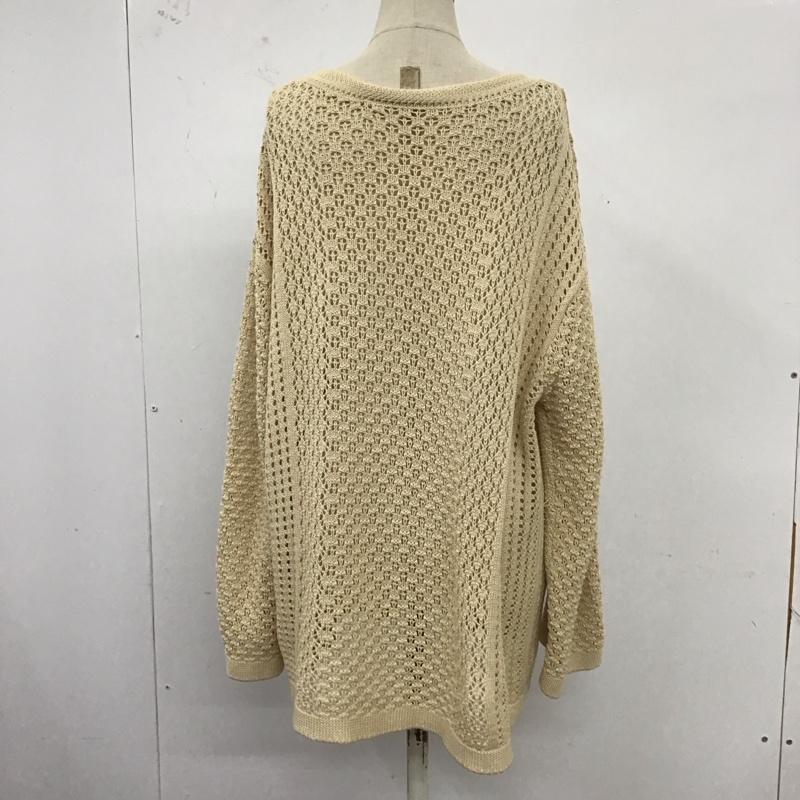 ローリーズファーム LOWRYS FARM ニット、セーター 長袖 LF623021NT メッシュ FREE 無地 ベージュ / ベージュ /  レディース USED 古着 中古 10122100