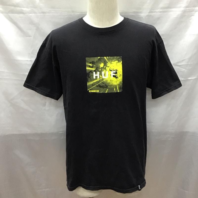 ハフ HUF Tシャツ 半袖 半袖カットソー プリントTシャツ クルーネックカットソー M ロゴ、文字 黒 / ブラック /  メンズ USED 古着 中古 10116572