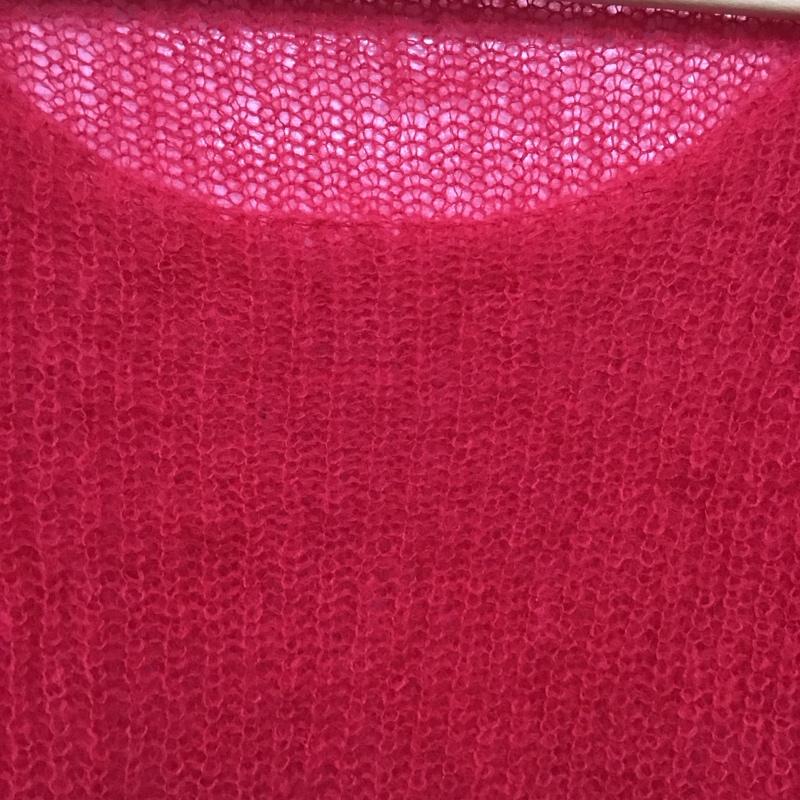 ティティベイト titivate ニット、セーター 長袖 xp4109 長袖ニットカットソー シースルーニットカットソー FREE 無地 赤 / レッド /  レディース USED 古着 中古 10142482