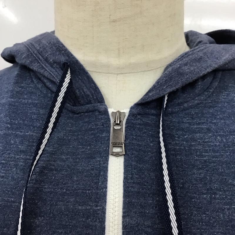 バーバリーブラックレーベル BURBERRY BLACK LABEL パーカー 長袖 ジップアップ長袖パーカー 長袖スウェットパーカー 2 ロゴ、文字 青 / ブルー /  メンズ USED 古着 中古 10120040