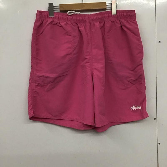 ステューシー STUSSY パンツ ショートパンツ ショートパンツ ハーフパンツ カジュアルパンツ L ロゴ、文字 桃 / ピンク /  メンズ USED 古着 中古 10132149