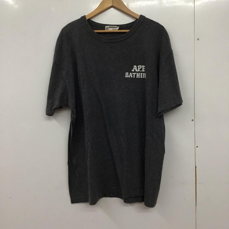 アベイシングエイプ A BATHING APE Tシャツ 半袖 半袖カットソー プリントTシャツ クルーネックカットソー 00s ジェネラルタグ XL ロゴ、文字 灰 / グレー /  メンズ USED 古着 中古 10134042