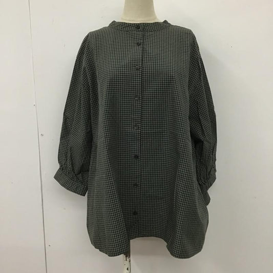 スタディオクリップ studio CLIP シャツ、ブラウス 七分袖 L チェック マルチカラー / マルチカラー /  レディース USED 古着 中古 10106155