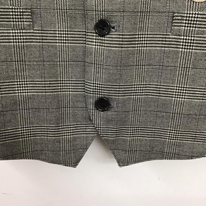 ギャングスタービル GANGSTERVILLE ベスト ベスト ベスト ノースリーブカットソー 前ボタン M チェック 灰 / グレー /  メンズ USED 古着 中古 10141961