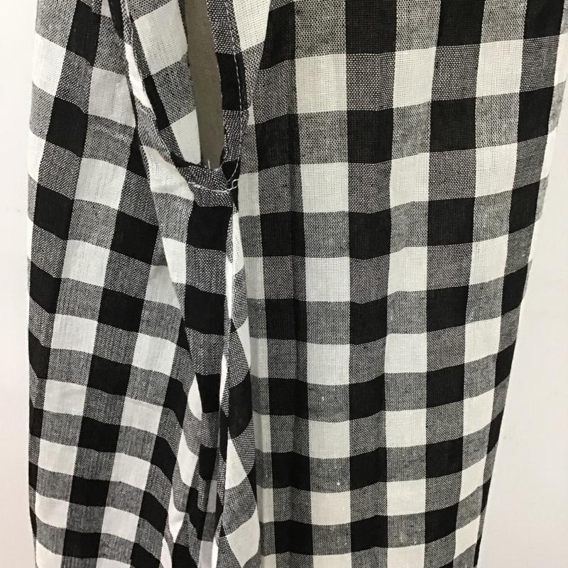 アビトーキョー ABITOKYO ワンピース ロングスカート A01B2132TA ウエストマーク タックロングワンピース タグ付き FREE チェック 白 / ホワイト / X 黒 / ブラック /  レディース USED 古着 中古 10107173