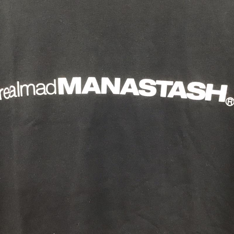 マナスタッシュ MANASTASH Tシャツ 半袖 半袖カットソー プリントTシャツ クルーネックカットソー XL ロゴ、文字 黒 / ブラック /  メンズ USED 古着 中古 10142635