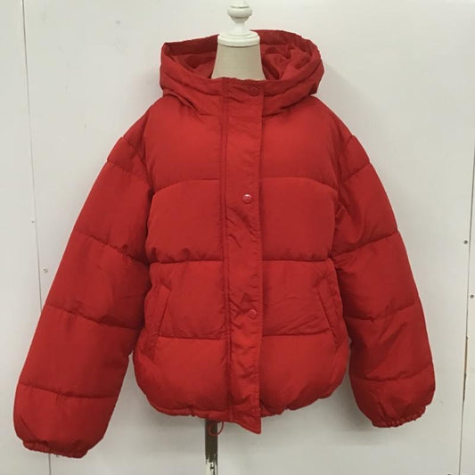 メランクルージュ Melan Cleuge ジャケット、上着 ジャケット、ブレザー 185535 ショート丈フード付き中綿フェイクダウンコート アウター ジャバコラボ M 無地 赤 / レッド /  レディース USED 古着 中古 10106287