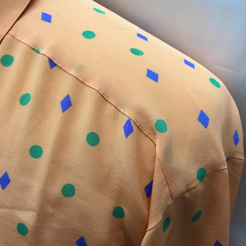 サンタフェ SANTAFE シャツ、ブラウス 長袖 3 総柄 橙 / オレンジ /  メンズ USED 古着 中古 10106306