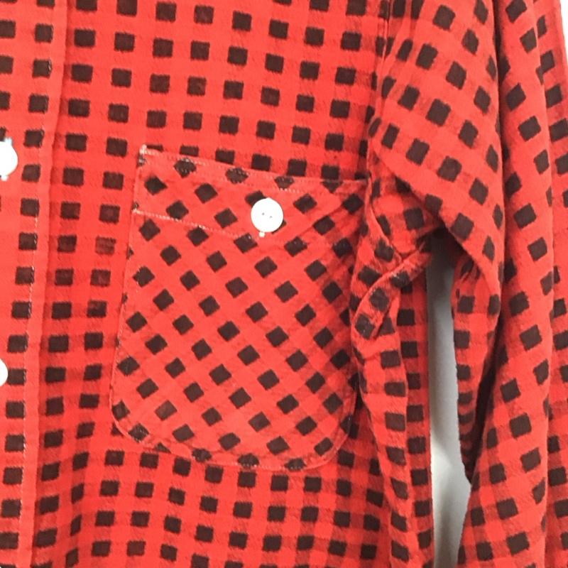 ポーラー POLAR シャツ、ブラウス 長袖 チェック 赤 / レッド /  メンズ USED 古着 中古 10130886