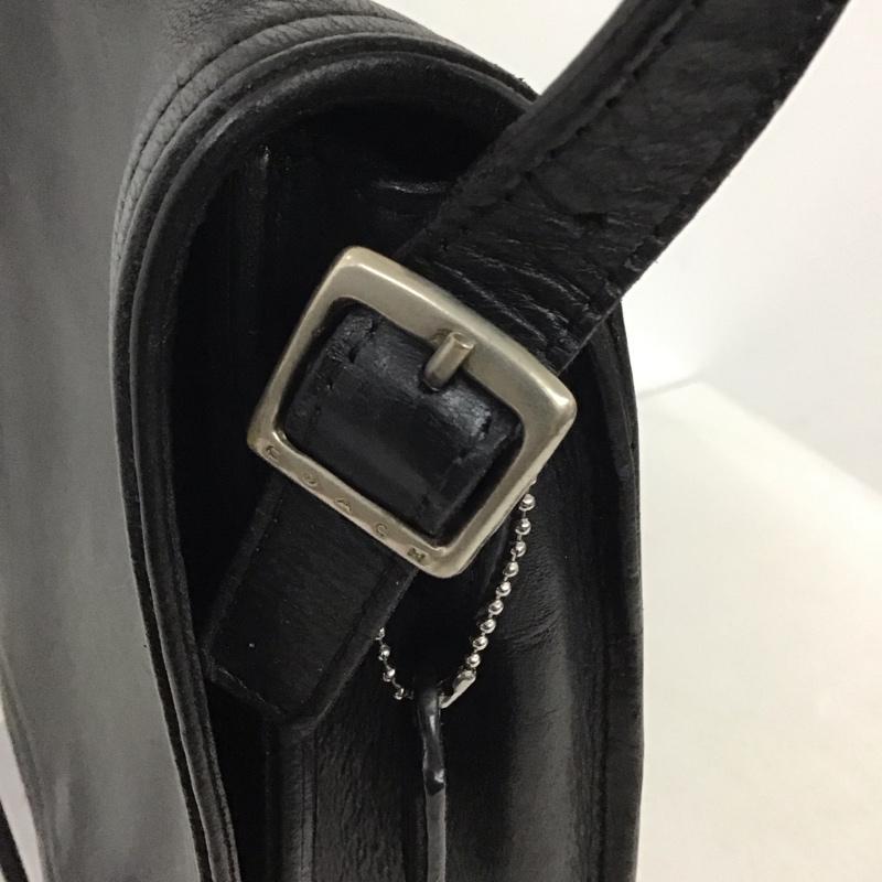コーチ COACH ショルダーバッグ ショルダーバッグ 6147 レザー 無地 黒 / ブラック /  メンズ USED 古着 中古 10132547
