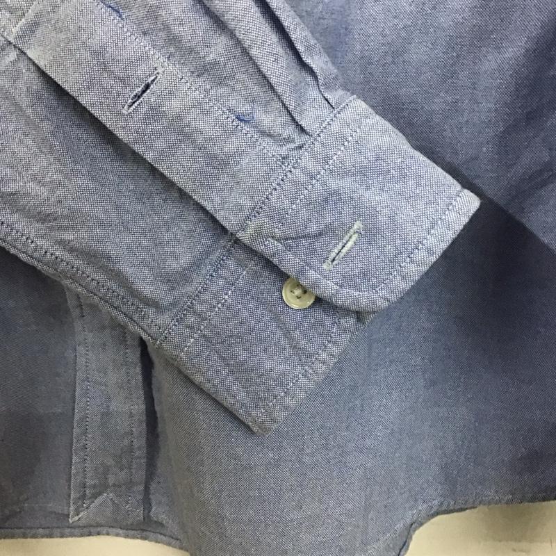 ラルフローレン RALPHLAUREN シャツ、ブラウス 長袖 長袖シャツ 無地シャツ カラーシャツ デニムシャツ ボタンダウンシャツ XL ロゴ、文字 水色 / ライトブルー /  メンズ USED 古着 中古 10141472