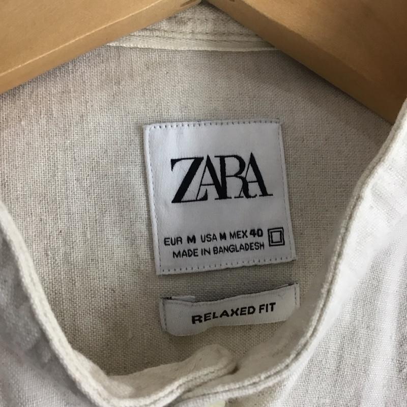 ザラ ZARA シャツ、ブラウス 長袖 長袖シャツ 無地シャツ カラーシャツ M 無地 白 / ホワイト /  メンズ USED 古着 中古 10131007