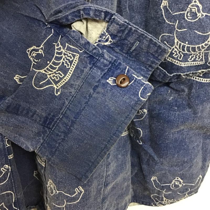 ゴースローキャラバン go slow caravan シャツ、ブラウス 長袖 長袖シャツ デニムシャツ カラーシャツ プリントシャツ 3 プリント インディゴ / インディゴ /  メンズ USED 古着 中古 10145824