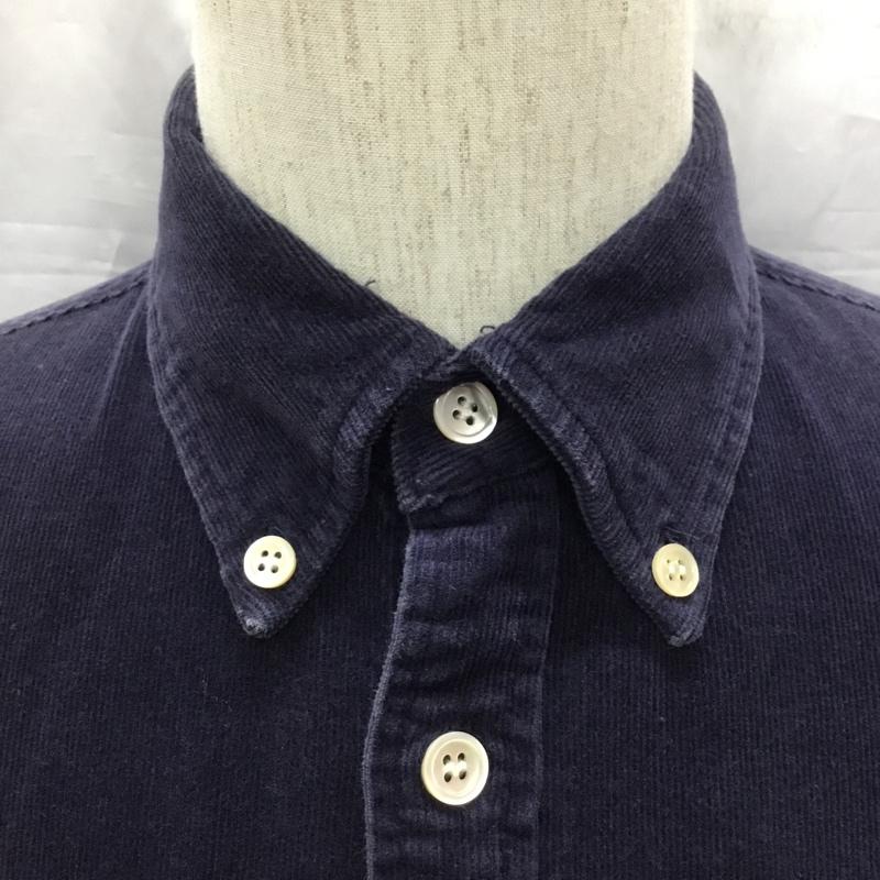 ガイジンメイド GAIJIN MADE シャツ、ブラウス 長袖 長袖シャツ カラーシャツ ポケットシャツ 長袖カットソー コーデュロイシャツ M 無地 紺 / ネイビー /  メンズ USED 古着 中古 10117526