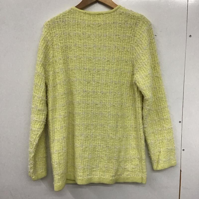 オペークドットクリップ OPAQUE.CLIP カーディガン 長袖 L 無地 黄 / イエロー /  レディース USED 古着 中古 10140385