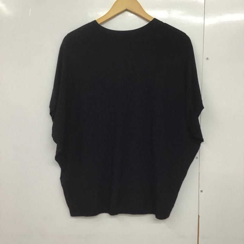 ニジュウサンク 23区 ニット、セーター 半袖 ドルマンスリーブ 38 無地 紺 / ネイビー /  レディース USED 古着 中古 10143942