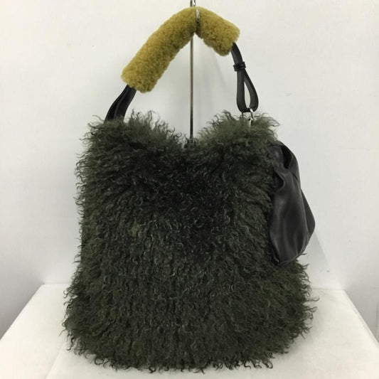 ラディエイト Radiate トートバッグ トートバッグ バイカラーファー ボアハンドバッグ 無地 カーキ / カーキ / X 黄 / イエロー /  レディース USED 古着 中古 10143777