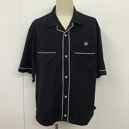 ジーユー GU シャツ、ブラウス 半袖 331-334471 UNDERCOVER パイピングシャツ L 無地 紺 / ネイビー /  メンズ USED 古着 中古 10106081