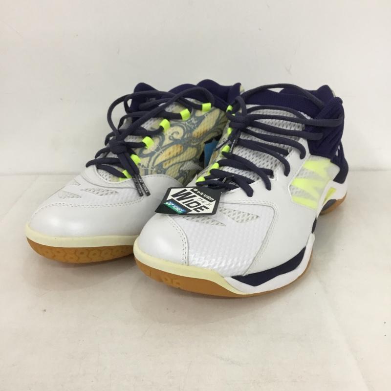 ヨネックス YONEX スニーカー スニーカー SHBCFZWMD バドミントンシューズ 27cm 27.0cm ロゴ、文字 白 / ホワイト / X 紺 / ネイビー /  メンズ USED 古着 中古 10142470