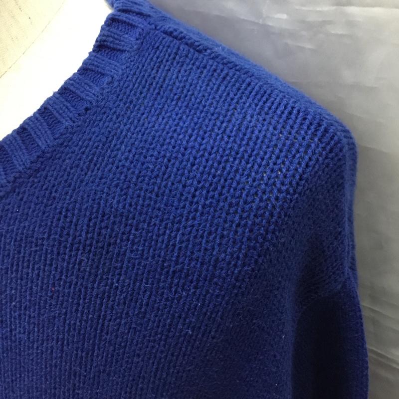 チャップス CHAPS ニット、セーター 長袖 長袖ニットカットソー ニット セーター クルーネックニット L ロゴ、文字 青 / ブルー /  メンズ USED 古着 中古 10120550