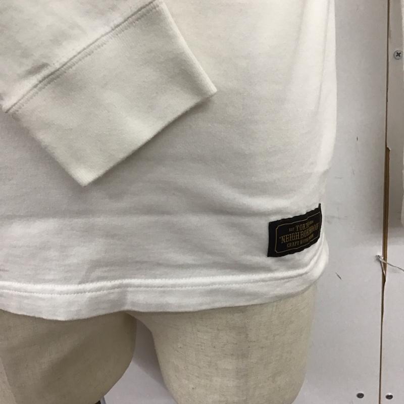ネイバーフッド NEIGHBORHOOD カットソー 長袖 長袖カットソー クルーネックカットソー ロングスリーブカットソー プリントTシャツ S ロゴ、文字 白 / ホワイト /  メンズ USED 古着 中古 10124477