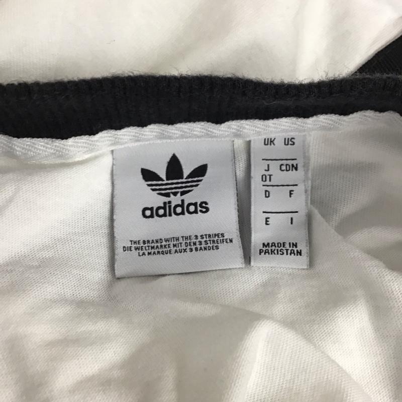 アディダス adidas Tシャツ 半袖 DH3188 3ストライプ ロゴ、文字 白 / ホワイト / X 黒 / ブラック /  メンズ USED 古着 中古 10118124