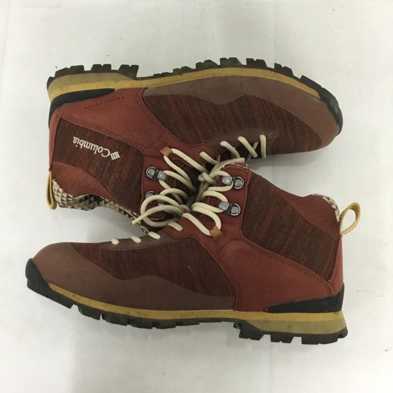 コロンビア Columbia アウトドアシューズ アウトドアシューズ 1835651837 トレッキングシューズ メテオミッド オムニテック ニット 25cm 25.0cm ロゴ、文字 えんじ / ワインレッド /  レディース USED 古着 中古 10138105