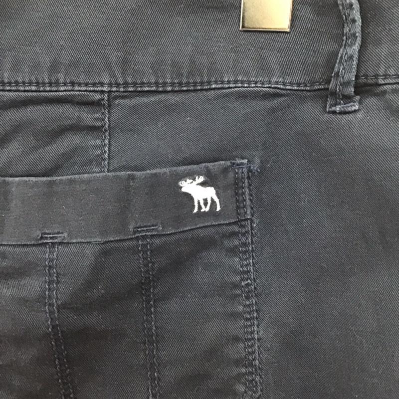 アバクロンビーアンドフィッチ ABERCROMBIE&FITCH パンツ チノパン ストレッチ 4 ワンポイント 紺 / ネイビー /  レディース USED 古着 中古 10112952
