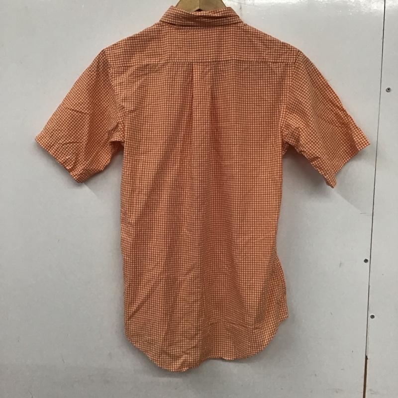 ラルフローレン RALPHLAUREN シャツ、ブラウス 半袖 160cm チェック 白 / ホワイト / X 橙 / オレンジ /  ボーイズ USED 古着 中古 10139921