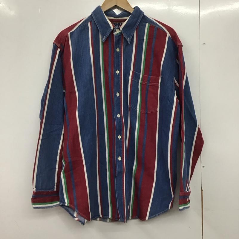古着 USED シャツ、ブラウス 長袖 長袖シャツ ストライプシャツ カラーシャツ ボタンダウンシャツ L ストライプ マルチカラー / マルチカラー /  メンズ USED 古着 中古 10145627