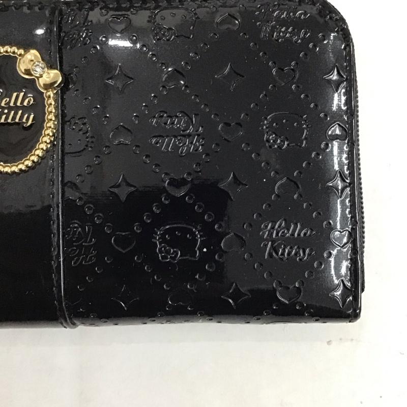 サンリオ sanrio 財布 長財布 キティちゃん 無地 黒 / ブラック /  レディース USED 古着 中古 10141889