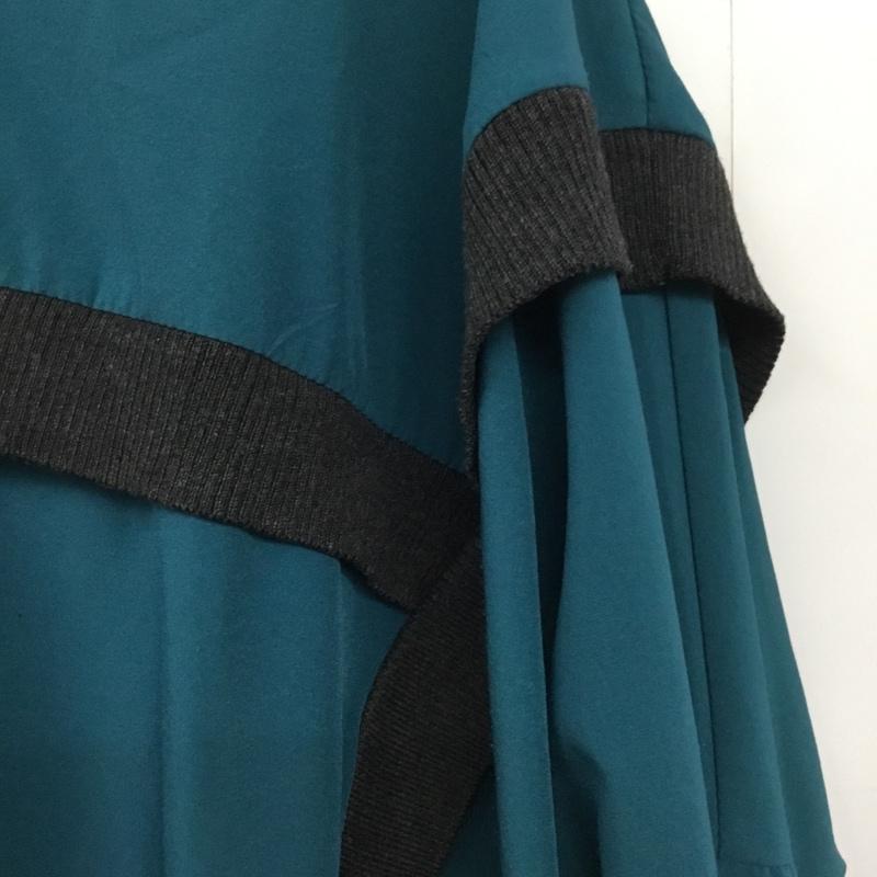 オズモーシス OSMOSIS シャツ、ブラウス 長袖 796010-596B リブ切替ブラウス ONE SIZE 無地 青 / ブルー /  レディース USED 古着 中古 10144643