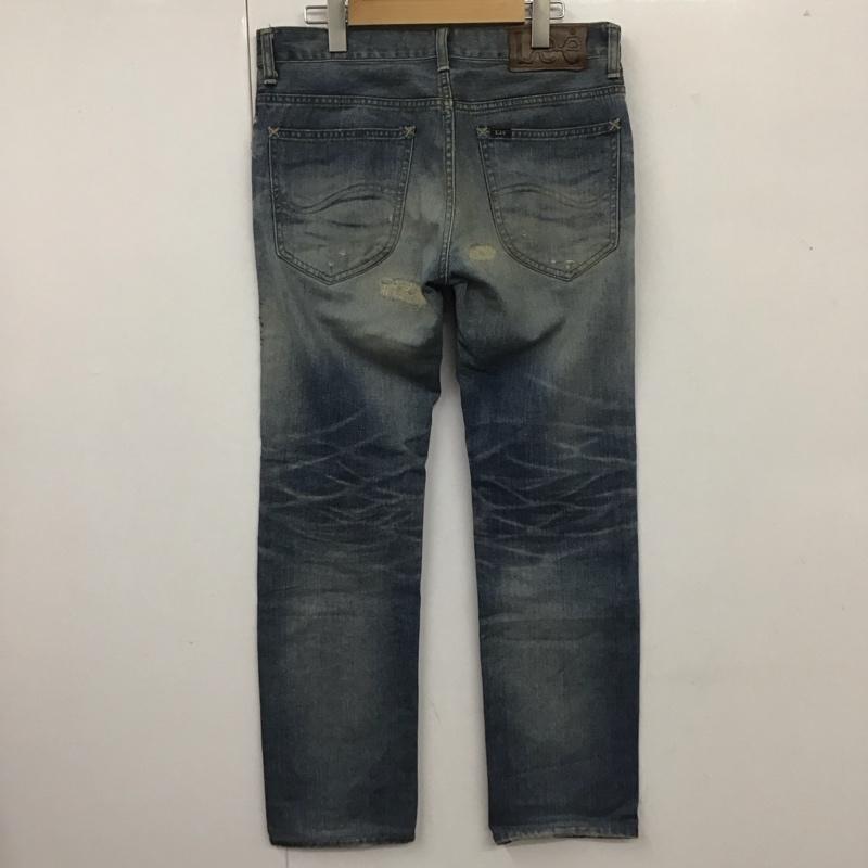 リー Lee パンツ デニム、ジーンズ ls1202 タイトストレートLS1202 ダメージ加工 デニムパンツ ジーンズ 30インチ 無地 インディゴ / インディゴ /  メンズ USED 古着 中古 10106559