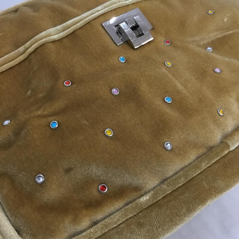 ローリーズファーム LOWRYS FARM ショルダーバッグ ショルダーバッグ チェーンバッグ ベロア 無地 X  キャメル / キャメル /  レディース USED 古着 中古 10045519