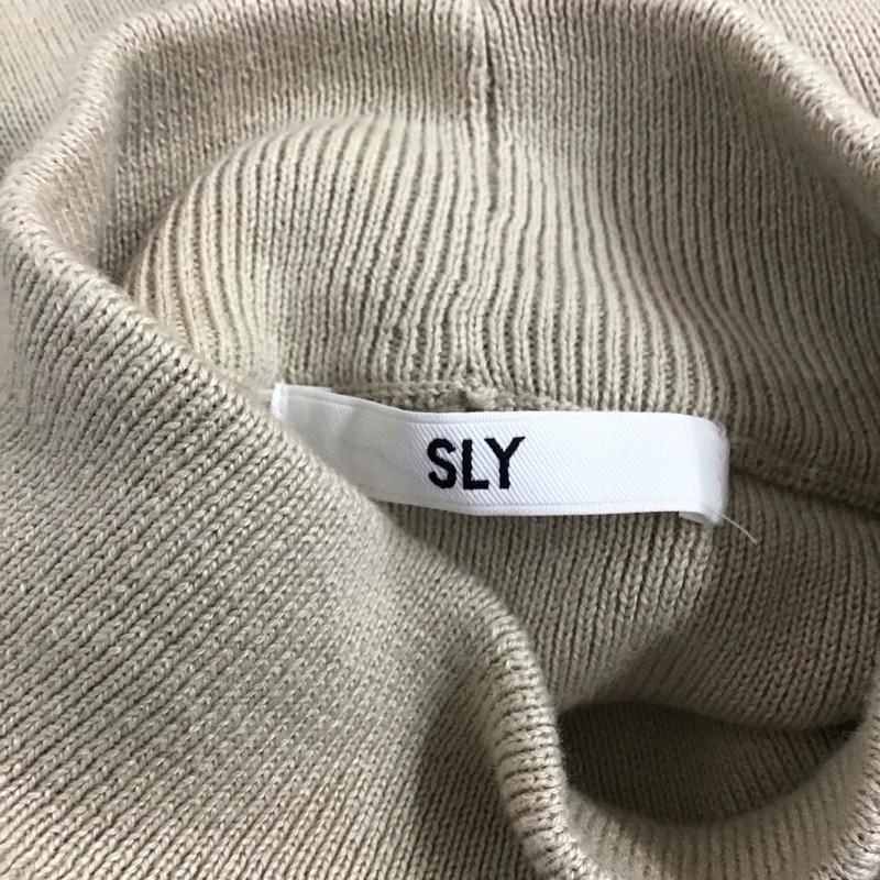 スライ SLY ワンピース ひざ丈スカート 030CAM73-7000 BELTED TURTLE OVER ニットワンピース ベルト付き FREE 無地 ベージュ / ベージュ /  レディース USED 古着 中古 10121105
