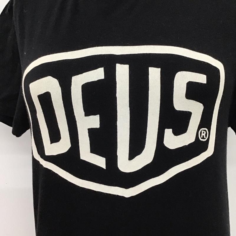 デウスエクスマキナ DEUS EX MACHINA Tシャツ 半袖 シールドロゴ XS ロゴ、文字 黒 / ブラック /  レディース USED 古着 中古 10109695