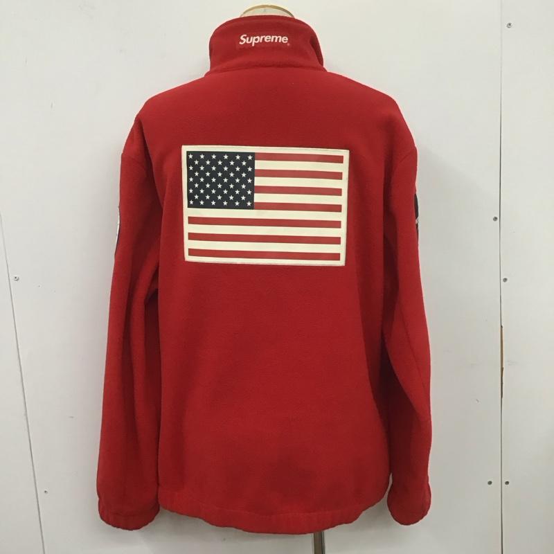 シュプリーム Supreme ジャケット、上着 ジャンパー、ブルゾン nf0a37os 17SS TRANSANTARCTICA フリースジャケット THENORTHFACE コラボ XL ロゴ、文字 赤 / レッド /  メンズ USED 古着 中古 10106324
