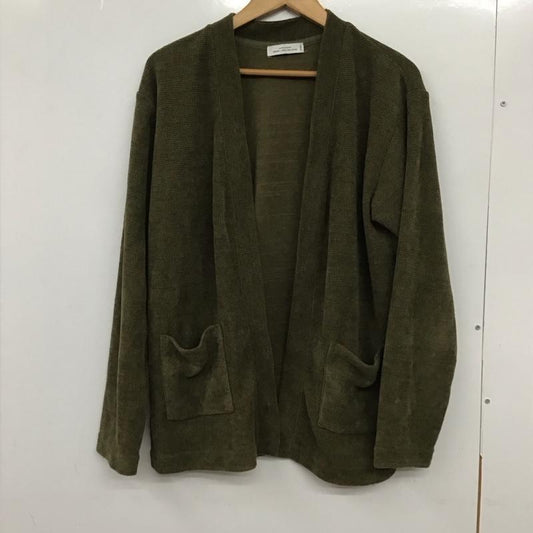 グリーンレーベルリラクシング green label relaxing カーディガン 長袖 M 無地 カーキ / カーキ /  メンズ USED 古着 中古 10130019