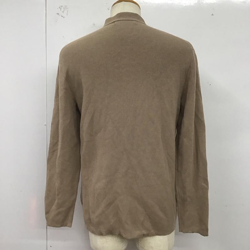 ユナイテッドアローズグリーンレーベルリラクシング UNITED ARROWS green label relaxing カーディガン 長袖 長袖カーディガン 長袖カットソー カラージャケット 前開カーディガン M 無地 ベージュ / ベージュ /  メンズ USED 古着 中古 10124491