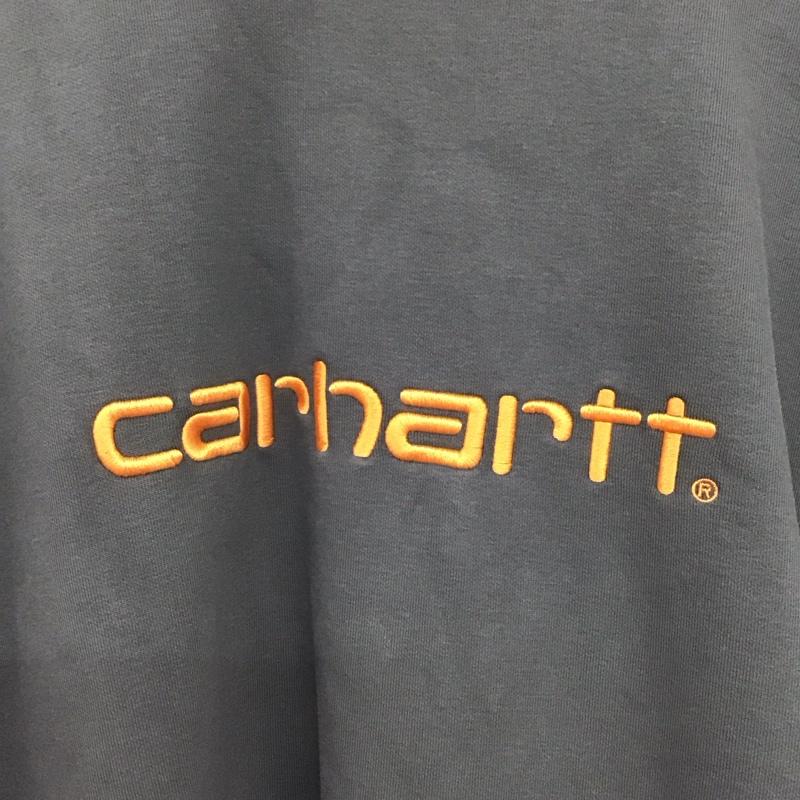 カーハート Carhartt トレーナー 長袖 長袖トレーナー スウェット クルーネック プルオーバー XL ロゴ、文字 カーキ / カーキ /  メンズ USED 古着 中古 10142987
