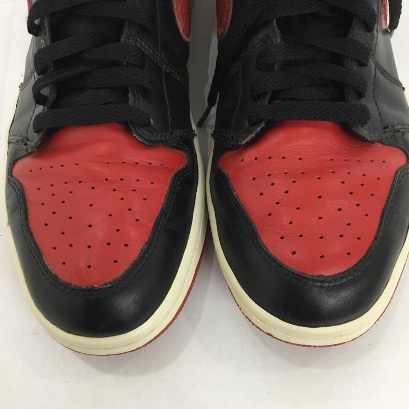 ナイキ NIKE スニーカー スニーカー 136066 061 AIR JORDAN 1 RETRO 28cm 箱有 28.0cm ロゴ、文字 黒 / ブラック / X 赤 / レッド /  メンズ USED 古着 中古 10124856
