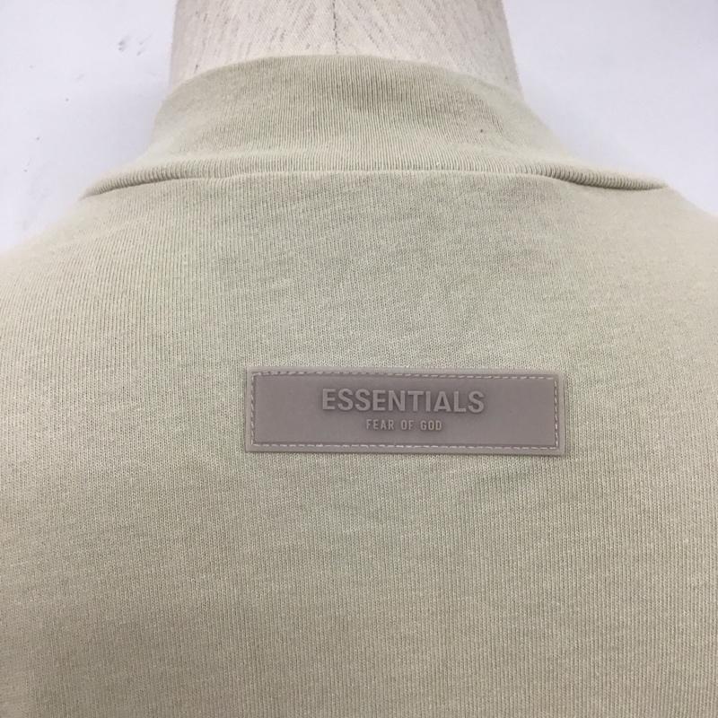 エッセンシャルズ ESSENTIALS Tシャツ 半袖 モックネック S ロゴ、文字 ベージュ / ベージュ /  メンズ USED 古着 中古 10111572