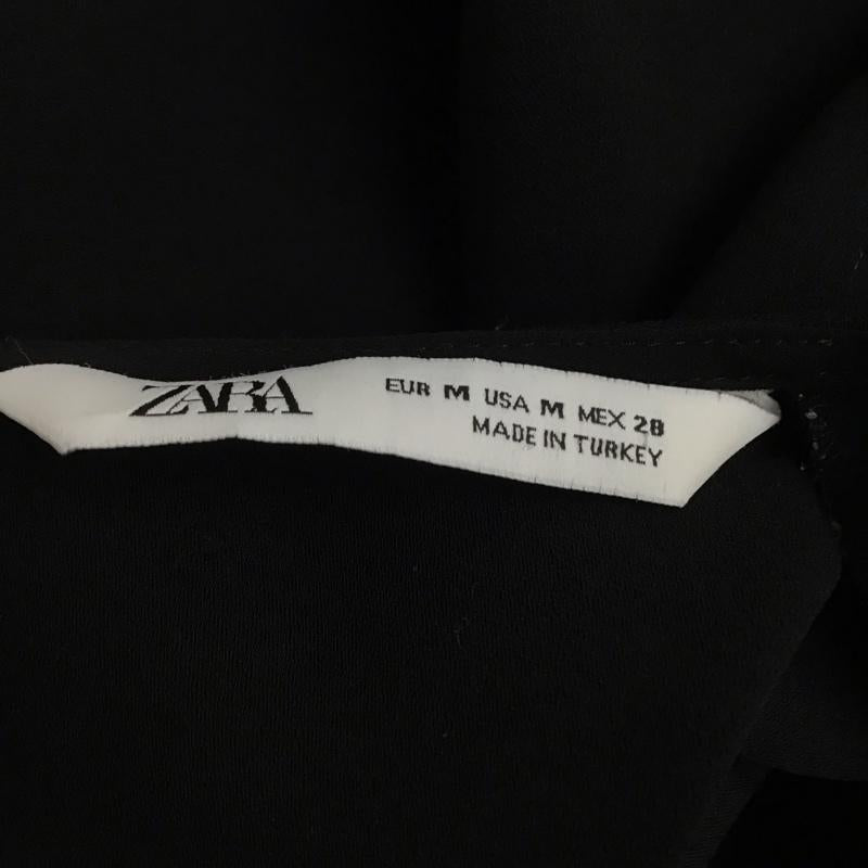 ザラ ZARA カットソー 半袖 半袖 M 無地 黒 / ブラック /  レディース USED 古着 中古 10124071